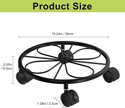 1 Pack Rolling Plant Stands with Wheels - 10.24" Plant Caddy, 360 °Rotatable and Lockable Plant Rollers, 80LB Weight Capacity, Plant Dolly for Moving Plant Wine Barrels Heavy Objects.