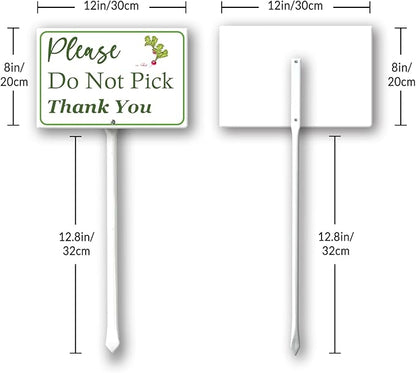Boylee (8X12) IN Please Do Not Pick Radish Thank You Yard Sign With Stake Rustproof Aluminum Fruit Vegetable Signs Stand for Home Orchard Garden Outdoor Decoration