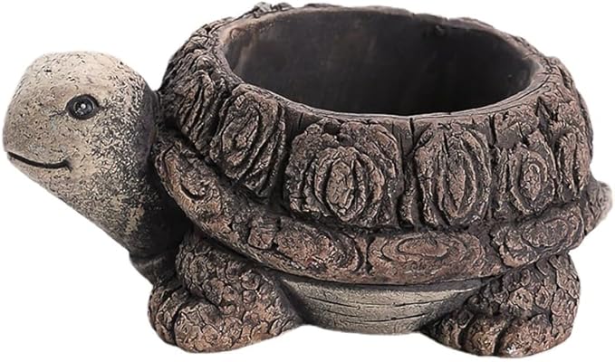 WAIT FLY Animal Cement Flower Pot Succulent Planter-Turtle-1 PCS