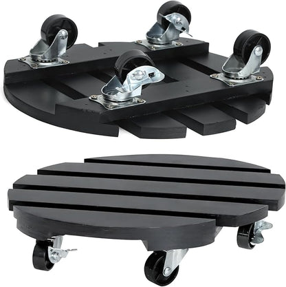 2 Pack Plant Stand with Wheels, Plant Caddies with 360° Lockable Smooth Sliding Wheels Durable Sturdy, Outdoor/Indoor Heavy Duty Rolling Plant Stand for Plant Pot,Flower Pot (11" Black)