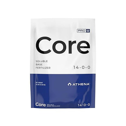 Athena Pro Core | Dry Soluble Base Nutrients for All Growth Stages | Plant Food with NPK 14-0-0 | Professional-Grade Fertilizer for Soil & Hydroponics | 25 LB Bag