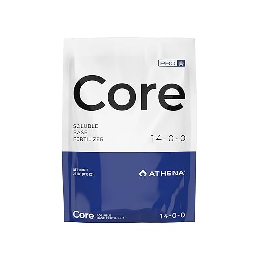 Athena Pro Core | Dry Soluble Base Nutrients for All Growth Stages | Plant Food with NPK 14-0-0 | Professional-Grade Fertilizer for Soil & Hydroponics | 25 LB Bag