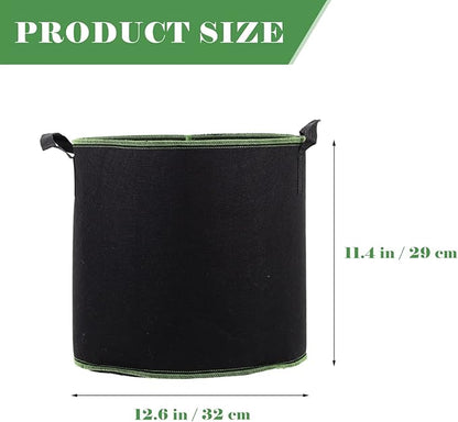 DOITOOL 5 Pack Plant Grow Bags 11.4 Inch Nonwoven Fabric Seedling Pots with Drainage for Vegetable Flower Garden Nursery Use