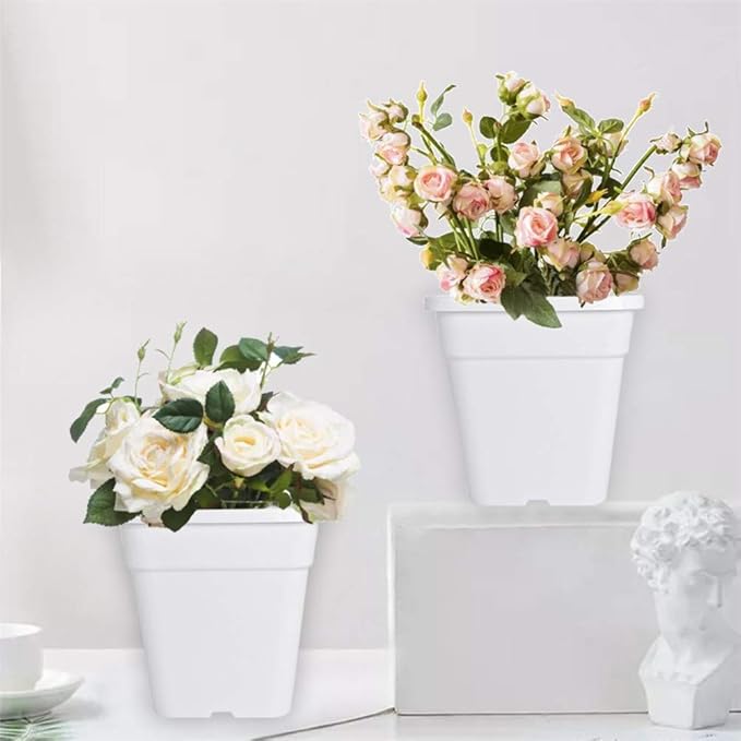 Square Nursery Pots Plant Pots Grow Pots Nursery Container Fit for Planting Soil Plants 0.63 Gallon 10Pcs