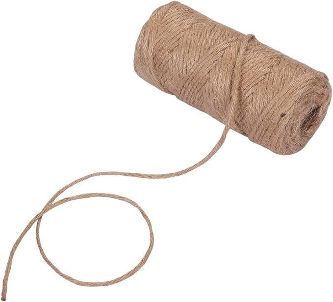 Quotidian Brown Natural 3 ply Jute Jute Twine Rolls 1/6" (0.4cm) 492 Feet - Wrapping Picture Hanging Gardening