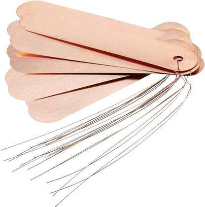 Pack of 20pcs Garden Copper Tags Reusable Blank Plant Labels Markers with Copper Ties Hanging for Herbs, Flowers, Vegetable (Type 2(4.7inx0.79in))