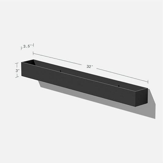 Veradek Forma Series Trough Hanging Planter - Rectangular Planter for Window Sill/Wall Decor | Made from Plastic-Stone Material | Modern Décor for Succulents, Indoor Small Plants