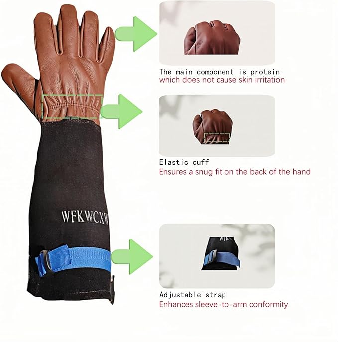 Womens/Mens Gardening Gloves for Rose and Cactus Handling,Cow Leather Garden Gloves Women/Men Thorn Proof