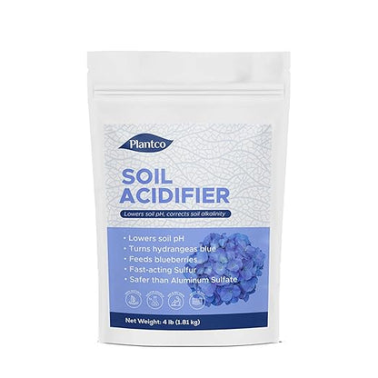 Soil Acidifier for Acid-Loving Plants, Turns Hydrangeas Blue, Lowers pH for Blueberries, Hydrangeas, Azaleas | 4 lb Bag