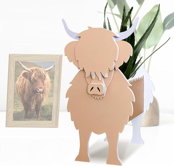 Yak Planter, Cute Animal Shape Flower Planters, Plant Pots for Indoor/Outdoor Garden Decor, Unique Gifts/Souvenirs for Pet Lovers