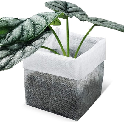 50 Pcs Non-Woven Plant Nursery Bags, Outdoor Plant Seeding Bags, Seedling Pots Container, Fabric Seedling Pots Plants Pouch, 11.02” x 11.02”/28x28cm