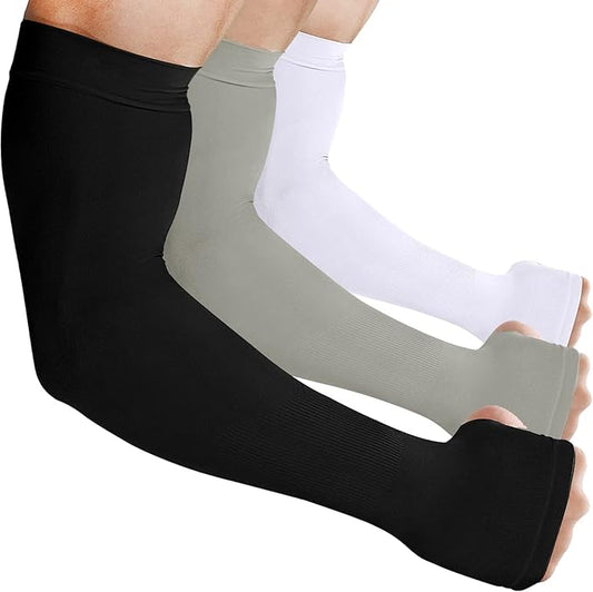 beister 3/6 Pairs UV Cooling Arm Sleeves Sun Protection Unisex for Sports, Cycling, Golf, Running