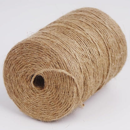 PerkHomy 800 Feet Natural Jute Twine Long Twine String for Crafts Gift Wrapping Packing Gardening Crochet Knitting Macrame Decor (800 FT * 2mm (3Ply))
