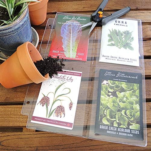 StoreSMART Seed Packet Binder Page - 4 Pockets per Page. 100-Pack. VP201-SEED-100