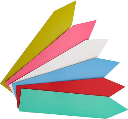 Foraineam 600 Pcs 4 Inches Plant Labels 6 Colors Plastic Waterproof Plant Tags Nursery Garden Labels Pot Marker Garden Stake Tags