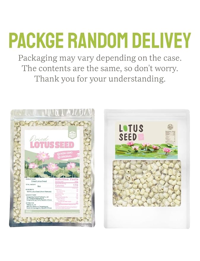 Farmer Queen Dried Lotus Seeds 8 Ounce for Tea & Baking Rich In Methionine Good for Gut health and Diet