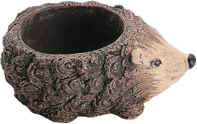 WAIT FLY Animal Cement Flower Pot Succulent Planter-Hedgehog-1 PCS