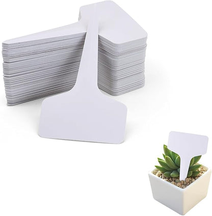 95pcs Plastic Plant Labels, 6x10cm Waterproof Plant Name Tags for Identifying Outdoor and Indoor Seedling, Herbs, Vegetables, Flowers, Potted Plants (White, 95pcs)