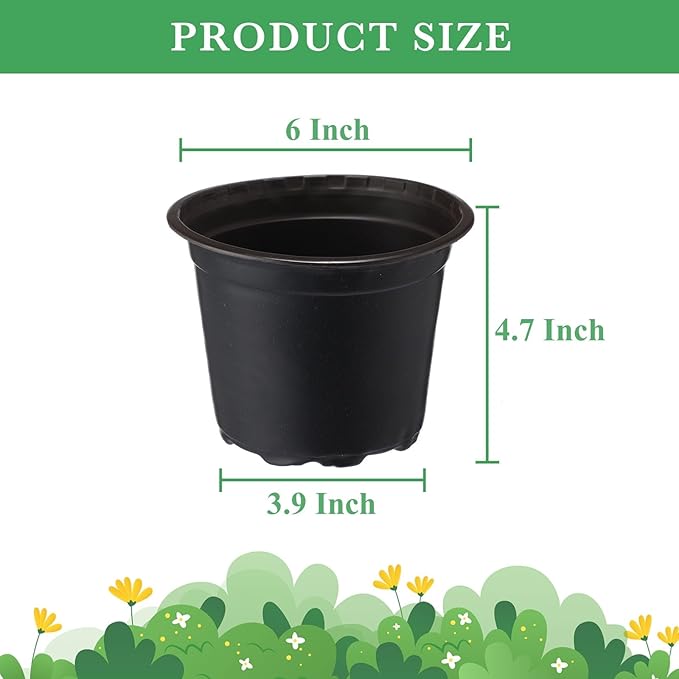 Hushee 1500 Pcs Plastic Plants Nursery Pots - Seed Starting and Seedling Planters With Drainage Holes for Indoor Outdoor Flower Transplanting