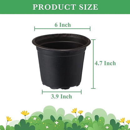 Hushee 1500 Pcs Plastic Plants Nursery Pots - Seed Starting and Seedling Planters With Drainage Holes for Indoor Outdoor Flower Transplanting