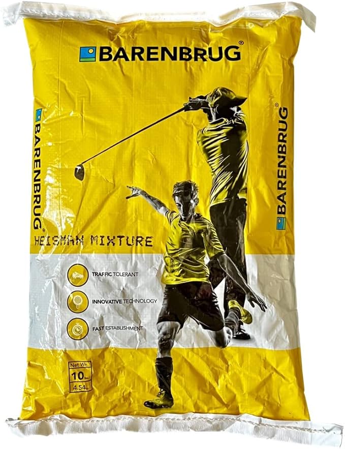 Jacklin Seed by Barenbrug - Heisman Mix | 85% Kentucky Bluegrass, 15% Perennial Ryegrass | Certified Grass Seed (10 lbs (4,000 sq ft))