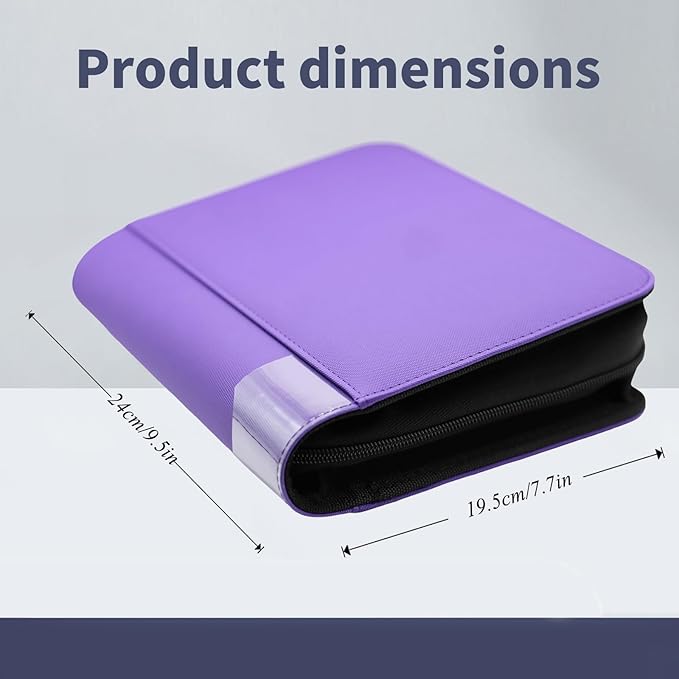 greeting card book organizer,christmas card photo album,birthday card organizer binder,for greeting card box keepsake storage and display,holds 84 cards (violet)