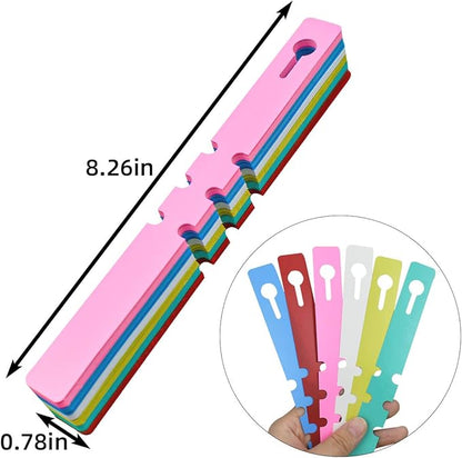 120 Pcs Plastic Plant Labels Wrap Around Hanging Tree Tags Waterproof Adjustable Nursery Garden Stakes Markers Reusable Flower Signs with Large Writing Surface Colorful Outdoor Plants Tags (6 Colors)