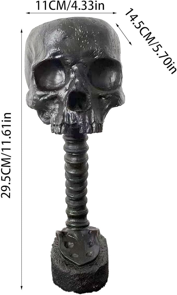 Skull Planter Gothic Skull Vase, Resin Skulls Bowl with Spine Stand Spooky Halloween Skeleton Tall Planters Centerpiece for Gothic Home Decor, Flower Pot, Candy Bowl