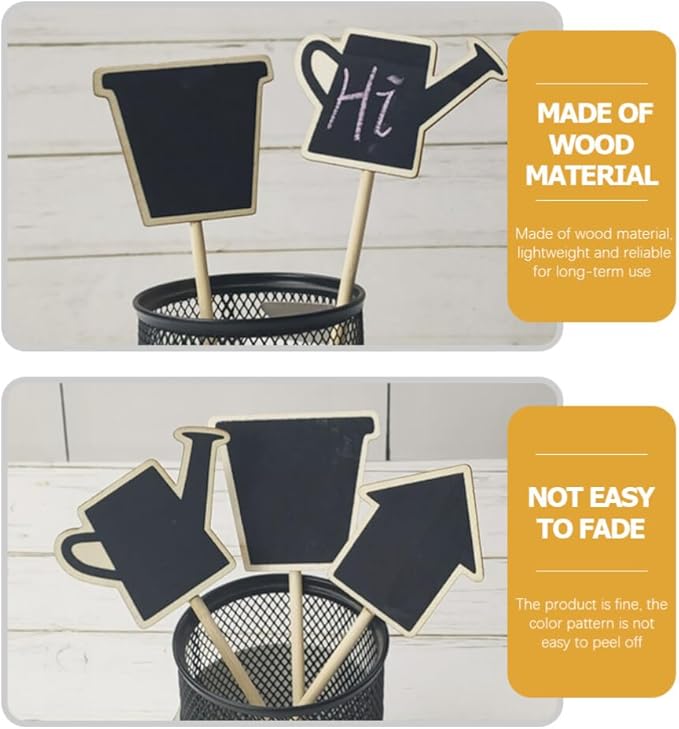 HOMSFOU Mini Chalkboard Sign Set 30pcs Chalkboard Tags for Decor Wedding Party Daily Reminder