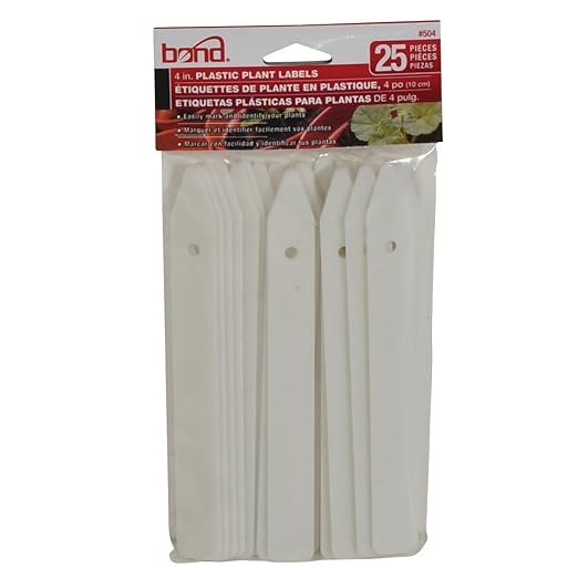 Bond Manufacturing 504 5in White Plant Label, 25ct
