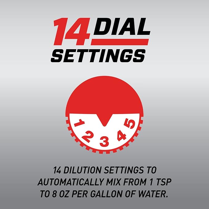 Ortho Dial N Spray Hose-End Sprayer for Liquid Weed and Insect Killer, Fungicide, Fertilizer with 14 Dilution Settings