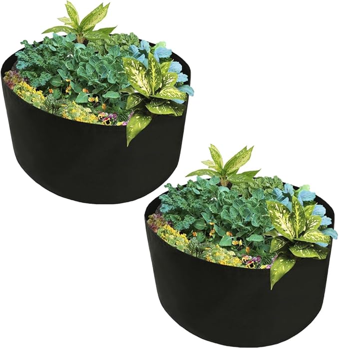 2pcs 100 Gallon Yard Grow Bags,Large Garden Bag,Thickened Nonwoven Plant Fabric Pots,Grow Pots Big Pots Plant for Nursery Garden,Planting