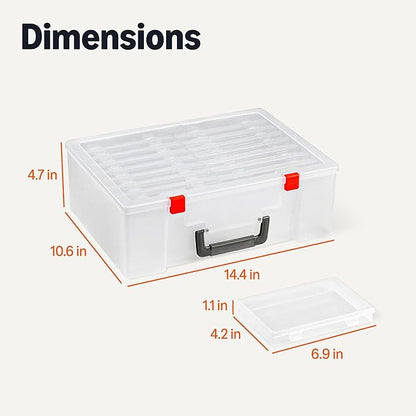 Amazon Basics 4" x 6" Photo Storage Case and Craft Organizer with 16 Inner Cases