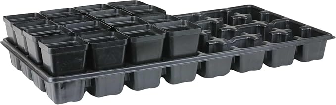 Bootstrap Farmer Extra Strength 32 Cell Seedling Starter Trays w/Inserts, 10 Pack, for Seed Germination, Plant Propagation, Growing Trays, Planting Starter