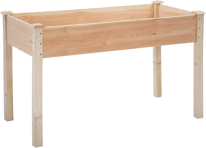 BLKMTY Wooden Garden Bed Raised Planter Box with Legs Outdoor Vegetable Planter Boxes Patio Raised Flower Bed Above Ground Table Planters Elevated Wood Planter Box Stand for Backyard,Balcony