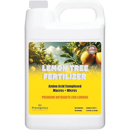Lemon Tree Fertilizer | (1 Gallon) | Easy to Use Liquid Fertilizer for Lemons and Citrus Trees | Liquid Plant Food | Contains Amino Acid Complexed Macronutrients & Micronutrients