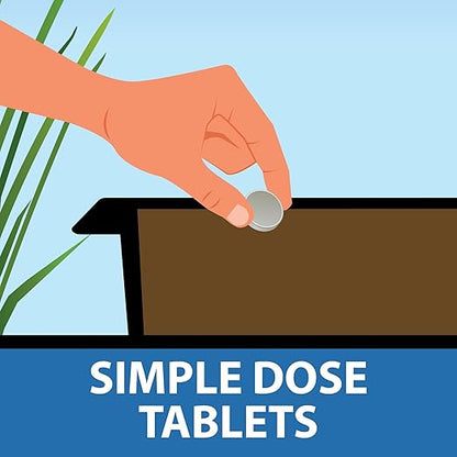CrystalClear Thrive Aquatic Pond Plant Food, Fish Safe Water Garden Fertilizer, Nutrients Boost Lily & Lotus Flower Bloom & Root Growth, 60 Tablets