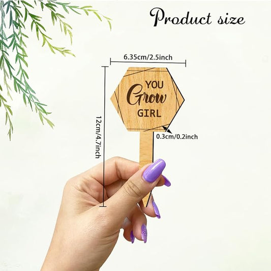 arricraft 15 Pcs Wooden Plant Tags, Fun Text Waterproof Garden Stake Labels Proverbs Plant Markers with Text for Vegetable Fruit Potted Plants Nursery Markers Decorative Gifts