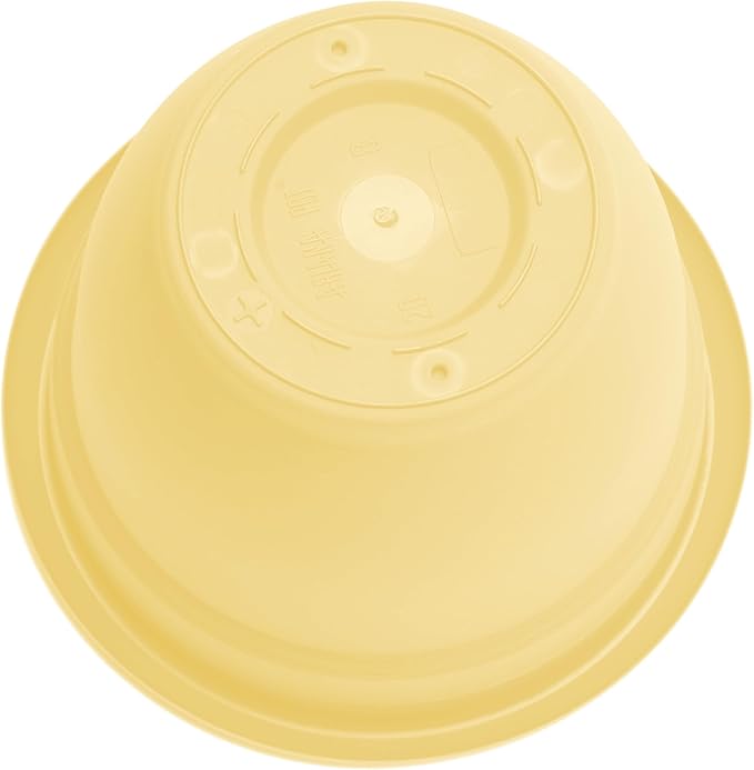 Bloem Ariana 8" Daffodil Round Self-Watering Resin Planter Pot - Rolled Rim Indoor and Outdoor Gardening Planter
