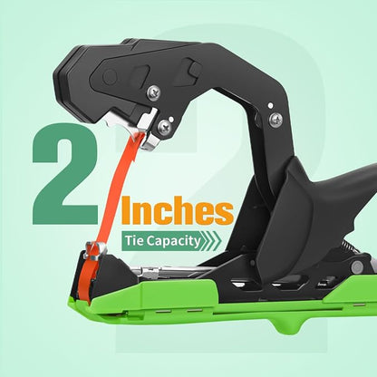FUNTECK Easy & Fast Tying Tool for Tomatoes, Grapes, Cucumbers - Professional Plant Tying Machine Saves Labor with Spare Tapes and Staples, Green/Black