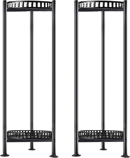 2-Pack Plant Stand Indoor Outdoor, 30'' Tall Plant Stands, 2 Tier Metal Planter Stand, Flower Stand Plant Pot Holder for Living Room, Corner, Deck