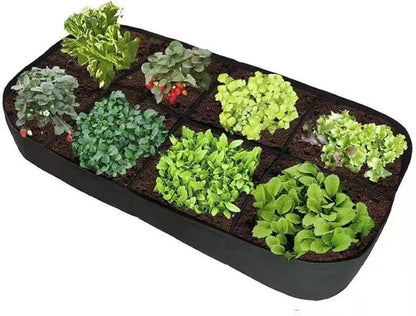 6x3 Ft Fabric Raised Garden Bed with 8 Grids - Perfect for Tomato and Potato Grow Bags, Outdoor Indoor Vegetable Garden Clearance Grow A Garden Solution