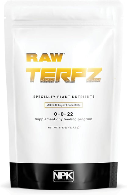 RAW Terpz Water Soluble Potassium Magnesium Fertilizer | Sulfate Mineral Supplement for Bloom Flowering & Fruiting Plants | Chloride Free Potash Formula