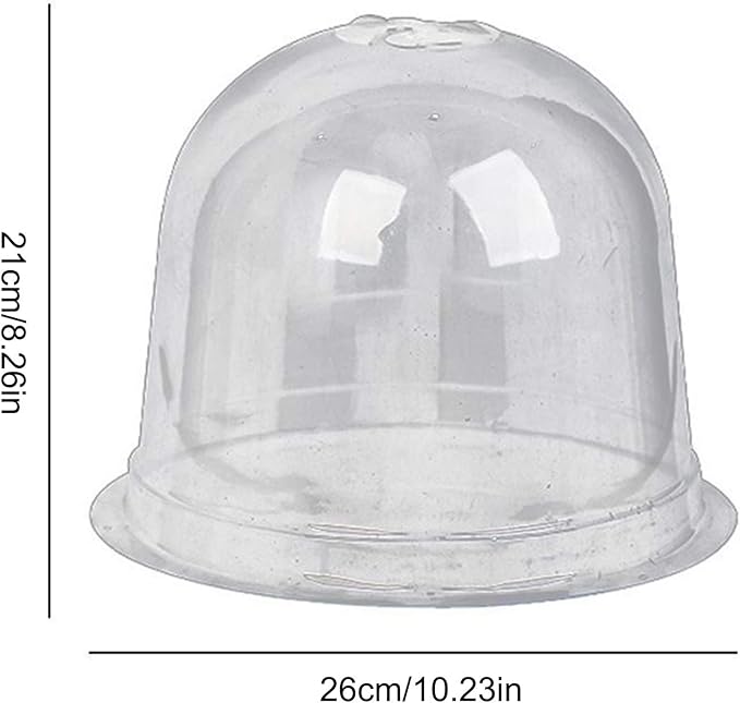 Set of 6 Original Bell Jar Cloches, 10IN Reused Plant Protector Cover Mini Greenhouse with Plant Labels Garden Cloche Dome Plant Bell Cover Plastic Plant Bell Cover for Garden Outdoors(#1)