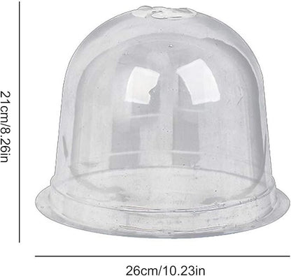 Set of 6 Original Bell Jar Cloches, 10IN Reused Plant Protector Cover Mini Greenhouse with Plant Labels Garden Cloche Dome Plant Bell Cover Plastic Plant Bell Cover for Garden Outdoors(#1)