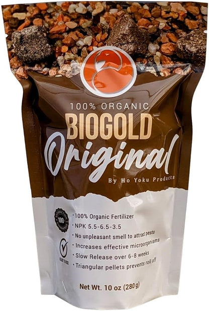 BioGold Bonsai Fertilizer Pellets - Time Released Fertilizer + Plant Food That Will Not Harm Plants or Encourage Mold Growth
