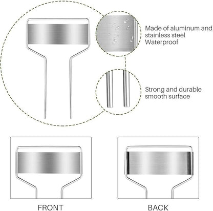 30PCS Metal Plant Labels, Tags, and Markers - Copper Garden Labels, Reusable Weatherproof Rainproof Plant Markers - 4 Inch & 6 Inch