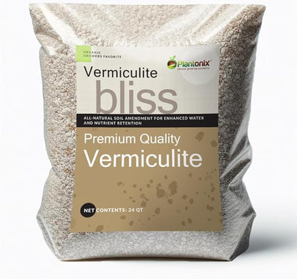 Coco Bliss 650gm Bricks (5-Pack) + Vermiculite Bliss (24 Qts) - Organic Coco Coir & Fine Vermiculite for Plants - Compressed Coco Coir Bricks - OMRI-Listed Coco Coir for Plants, Herbs, & Gardens