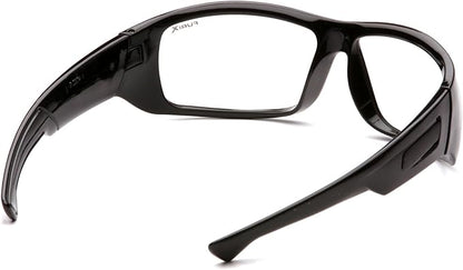 Pyramex Furix Safety Glasses Black Frame Clear Anti-Fog Lens