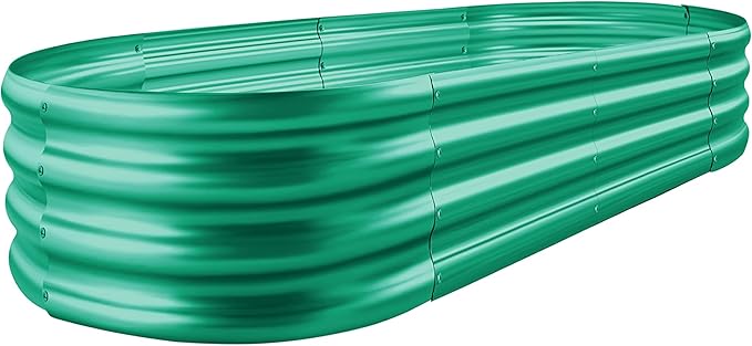 Land Guard Green Raised Bed, 6×3 ft Elevated Planter Box, Raised Beds for Gardening Vegetables（Green）…